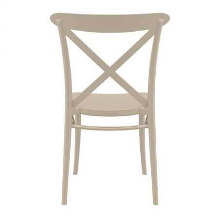 Taupe Cross Back Cafe Chair Garden Furniture Smithers of Stamford £96.00 Store UK, US, EU, AE,BE,CA,DK,FR,DE,IE,IT,MT,NL,NO,E...