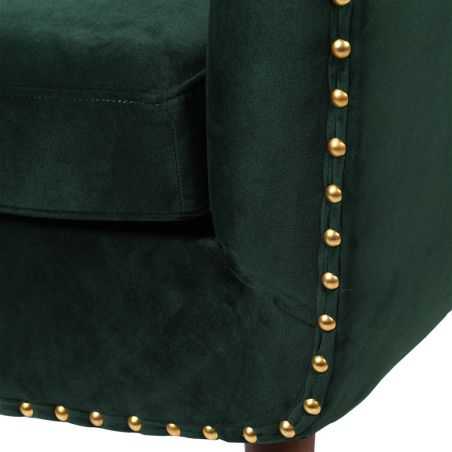 Basil Green Velvet Armchair Sofas and Armchairs  £560.