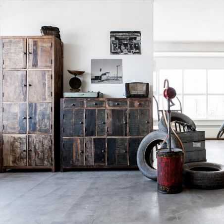 Factory Wood Lockers Reclaimed Wood Furniture Smithers of Stamford £1,350.00 