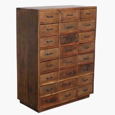 Factory Wood Apothecary Chest Of Drawers Reclaimed Wood Furniture Smithers of Stamford £1,450.00 