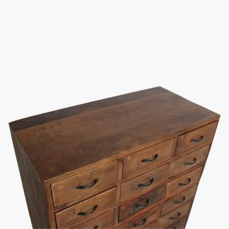 Factory Wood Apothecary Chest Of Drawers Reclaimed Wood Furniture Smithers of Stamford £1,450.00 