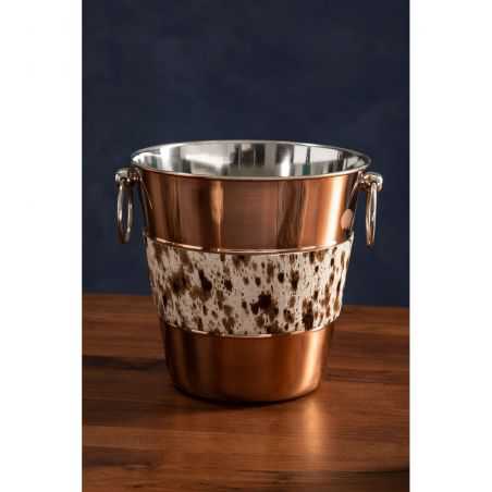 Champagne Copper and Cowhide Ice Bucket Tableware  £34.00 Store UK, US, EU, AE,BE,CA,DK,FR,DE,IE,IT,MT,NL,NO,ES,SEChampagne C...