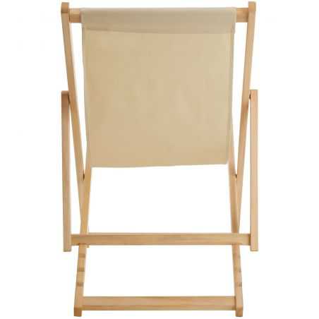 Traditional Cream Seaside Deck Chair Garden Furniture  £95.00 