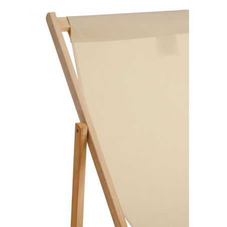 Traditional Cream Seaside Deck Chair Garden Furniture  £95.00 