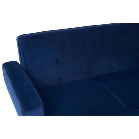 Azure Blue Velvet Corner Sofa Bed Designer Furniture Smithers of Stamford £1,044.00 