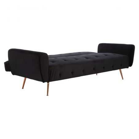 Hatton Black Velvet Sofa Bed Designer Furniture Smithers of Stamford £637.00 