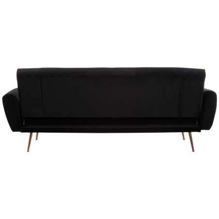 Hatton Black Velvet Sofa Bed Designer Furniture Smithers of Stamford £637.00 