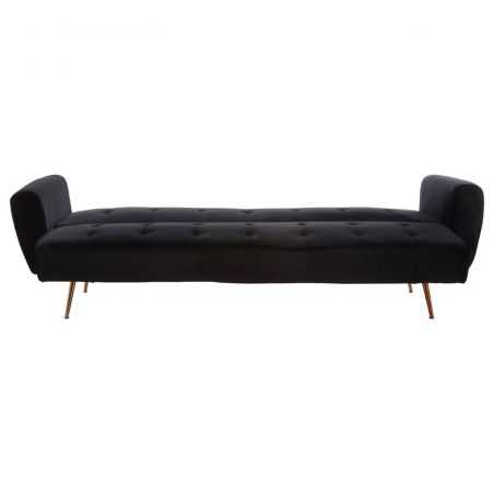 Hatton Black Velvet Sofa Bed Designer Furniture Smithers of Stamford £637.00 