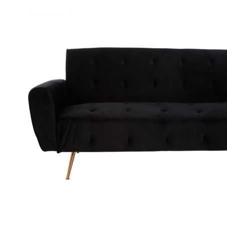 Hatton Black Velvet Sofa Bed Designer Furniture Smithers of Stamford £637.00 