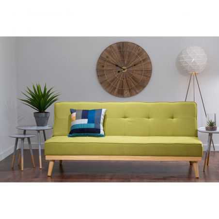 Stockholm Lime Green 3 Seat Sofa Bed Designer Furniture Smithers of Stamford £691.00 