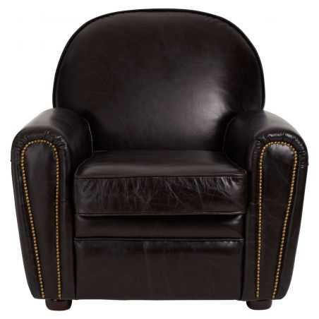 Victor Black Leather Armchair Sofas and Armchairs Smithers of Stamford £1,899.00 