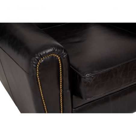 Victor Black Leather Armchair Sofas and Armchairs Smithers of Stamford £1,899.00 