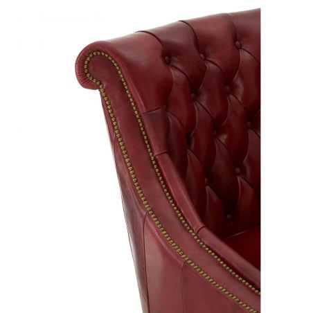 Galante II Red Leather Armchair Sofas and Armchairs Smithers of Stamford £1,950.00 