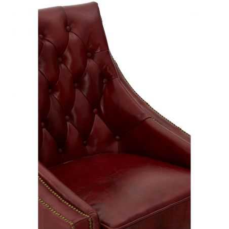 Galante II Red Leather Armchair Sofas and Armchairs Smithers of Stamford £1,950.00 