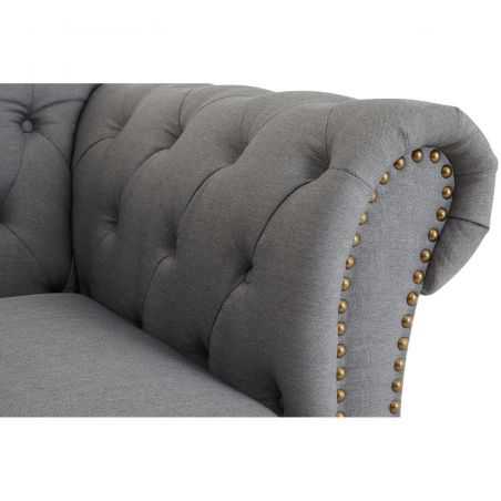 Chesterfield Armchair Upholstered In Grey Designer Furniture Smithers of Stamford £875.00 