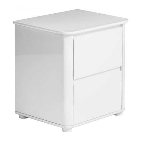 Milky Way White Gloss Bedside Table Cabinet Bedroom Smithers of Stamford £195.00 