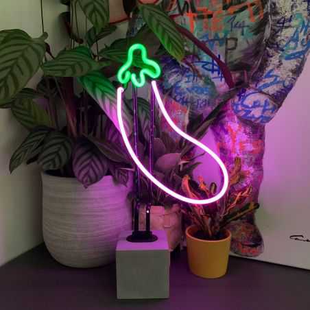 Eggplant Neon Lamp Gifts Seletti £72.00 Store UK, US, EU, AE,BE,CA,DK,FR,DE,IE,IT,MT,NL,NO,ES,SEEggplant Neon Lamp product_re...