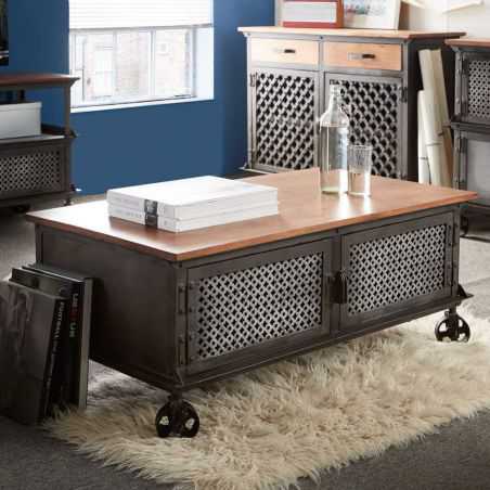 Industrial Coffee Cart Table Living Room Smithers of Stamford £639.00 