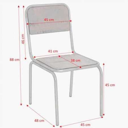 Factory Cafe Dining Chair Reclaimed Wood Furniture Smithers of Stamford £180.00 