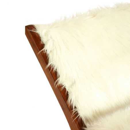 Scandinavian White Furry Chair Vintage Furniture Smithers of Stamford £550.00 