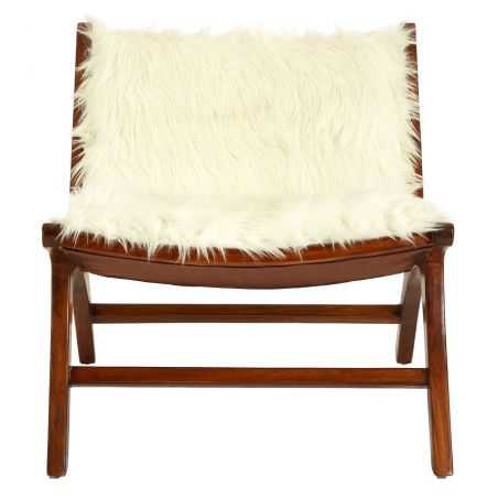 Scandinavian White Furry Chair Vintage Furniture Smithers of Stamford £550.00 