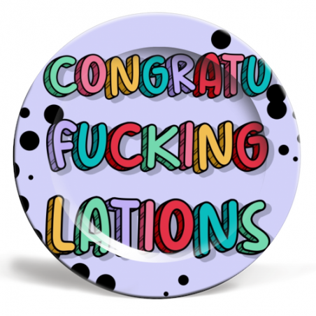 CongratuFuckinglations Plate Tableware  £29.00 