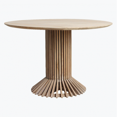 Eiffel Round Dining Table Solid Teak Furniture  £1,290.00 