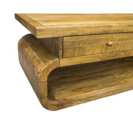 Stockholm Natural Curved Coffee Table & TV Unit Designer Furniture Smithers of Stamford £645.00 