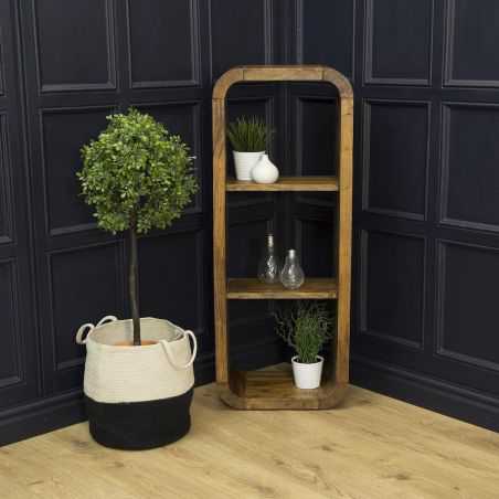 Stockholm Natural Curved Shelf Unit Designer Furniture Smithers of Stamford £480.00 