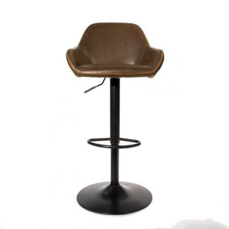 Brown Gas Lift Bar Stool Industrial Furniture Smithers of Stamford £420.00 