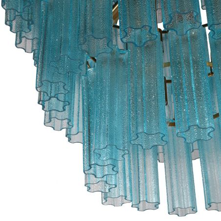 Blue Glass Tiered Chandelier Lighting Smithers of Stamford £1,550.00 