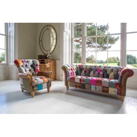 Gotham Harlequin Patchwork Armchair Sofas and Armchairs Smithers of Stamford £1,150.00 