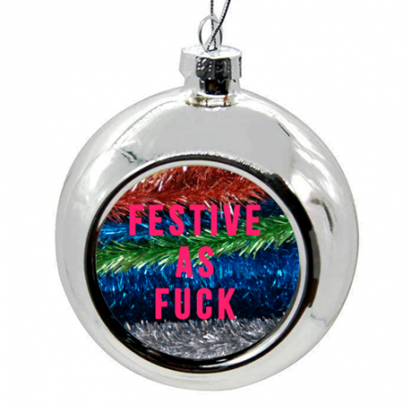 Festive as F_CK Bauble Christmas Gifts Smithers of Stamford £15.00 