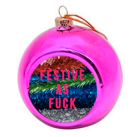 Festive as F_CK Bauble Christmas Gifts Smithers of Stamford £15.00 