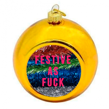 Festive as F_CK Bauble Christmas Gifts Smithers of Stamford £15.00 