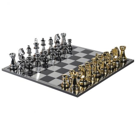 Oversized Gold & Silver Chess Board Set Smithers Archives Smithers of Stamford £220.00 