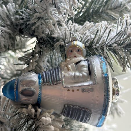 Santa In Space Rocket Bauble Gifts  £12.00 Store UK, US, EU, AE,BE,CA,DK,FR,DE,IE,IT,MT,NL,NO,ES,SESanta In Space Rocket Baub...