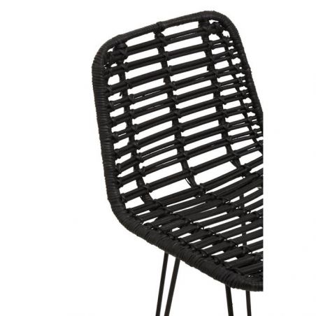 Black Rattan Bar Stools Retro Furniture Smithers of Stamford £158.00 