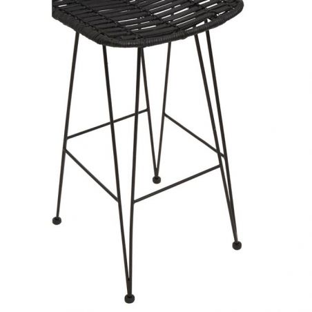 Black Rattan Bar Stools Retro Furniture Smithers of Stamford £158.00 