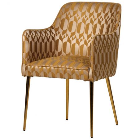 Mirror Ochre Dining Chair Art Deco Restaurant Furniture Smithers of Stamford £610.00 