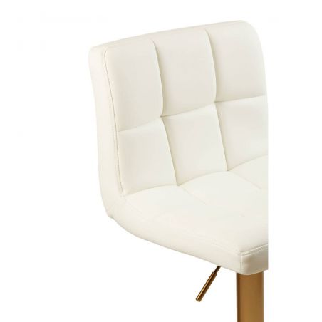 White and Gold Adjustable Gas Lift Bar Stool Furniture Smithers of Stamford £168.00 