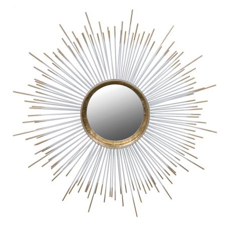 Small Gold, Silver Spiked Sunburst Mirror Living Room Smithers of Stamford £39.00 