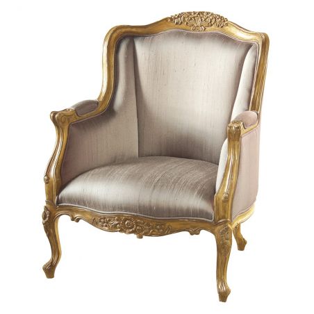 French Style Boudoir Louis XV Gold Library Armchair Sofas and Armchairs Smithers of Stamford £980.00 