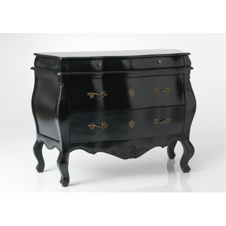 Louis XV Black French Bombe Chest Chest of Drawers Smithers of Stamford £1,788.00 