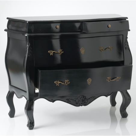 Louis XV Black French Bombe Chest Chest of Drawers Smithers of Stamford £1,788.00 