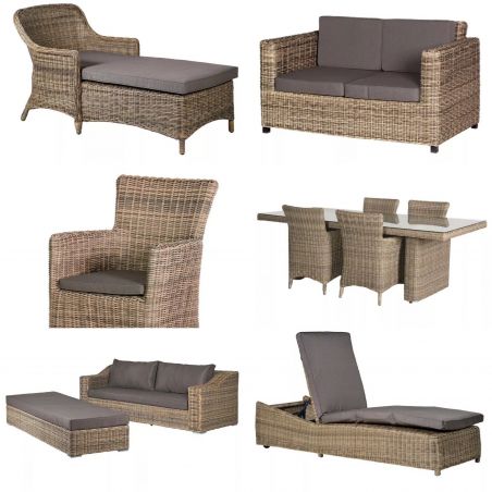 Sorrento Natural Rattan Garden Furniture Set Garden Furniture  £1,036.00 