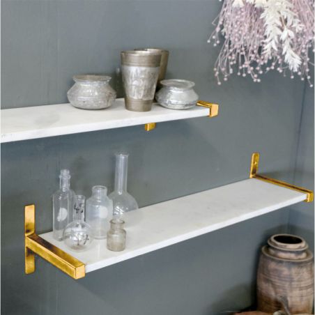 Marble Wall Shelf with Gold Brackets This And That Smithers of Stamford £175.00 