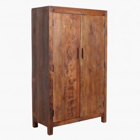 Factory Wood Tall Cabinet Reclaimed Wood Furniture Smithers of Stamford £950.00 