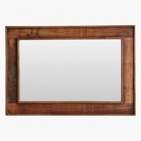 Factory Wood Mirror Reclaimed Wood Furniture Smithers of Stamford £95.00 