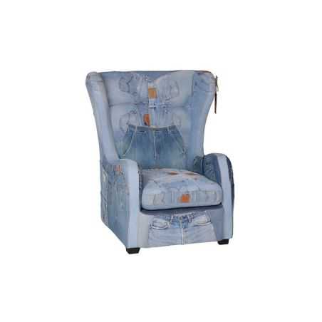 Denim Armchair Upcycled Furniture Smithers of Stamford £3,375.00 